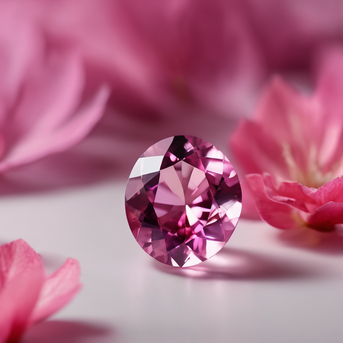 Faceted Pink Colored Diamond - Individual Gemstone