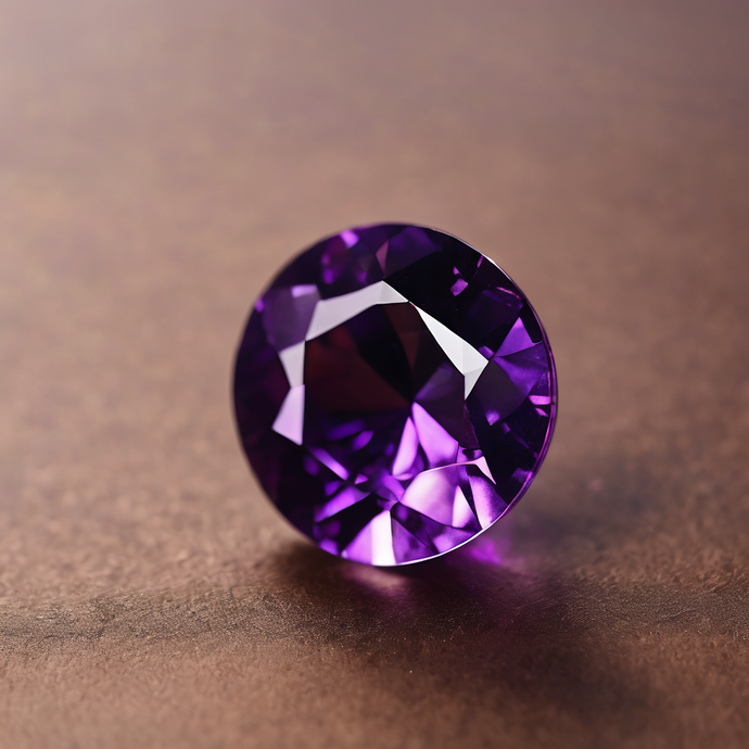 Faceted Purple Colored Diamond - Individual Gemstone