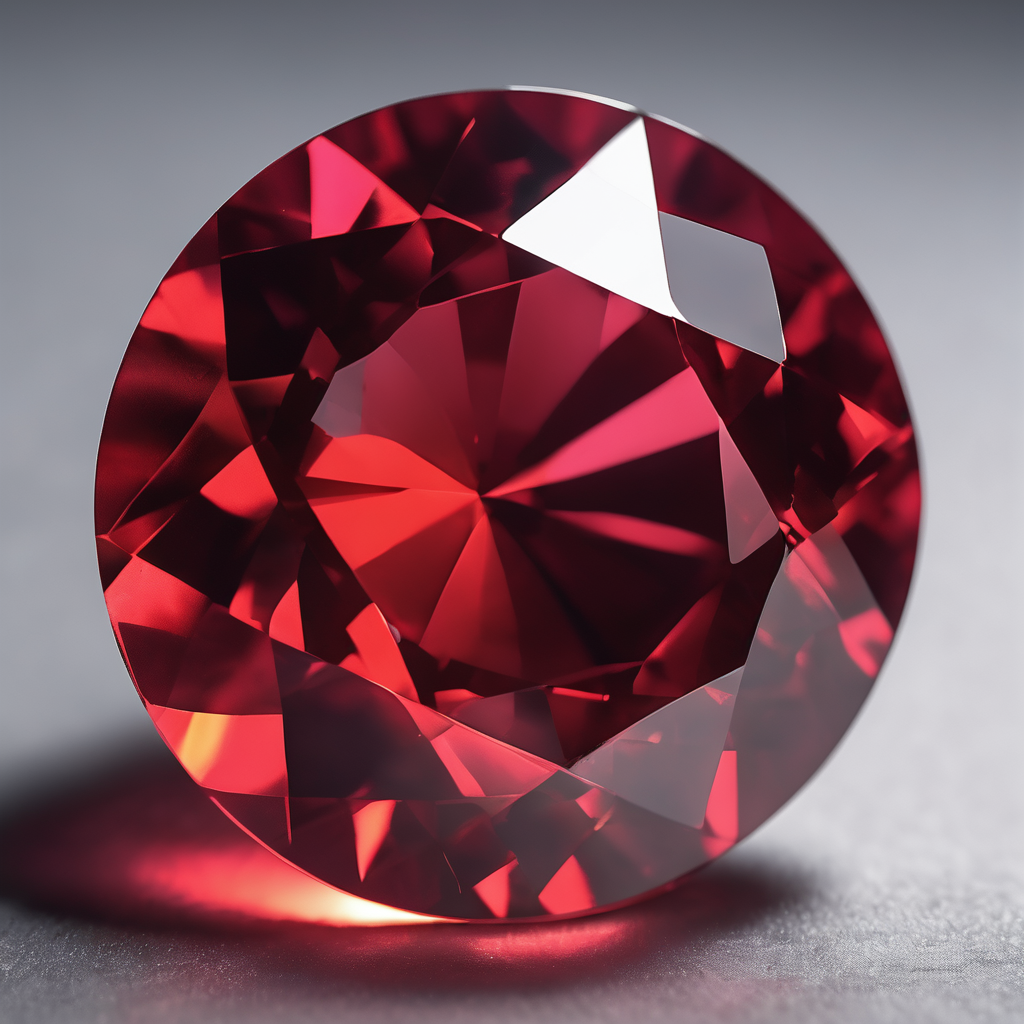 Red Rocks Individual Faceted Red Colored Diamond - Individual Gemstone – Twin Rocks and Crystals