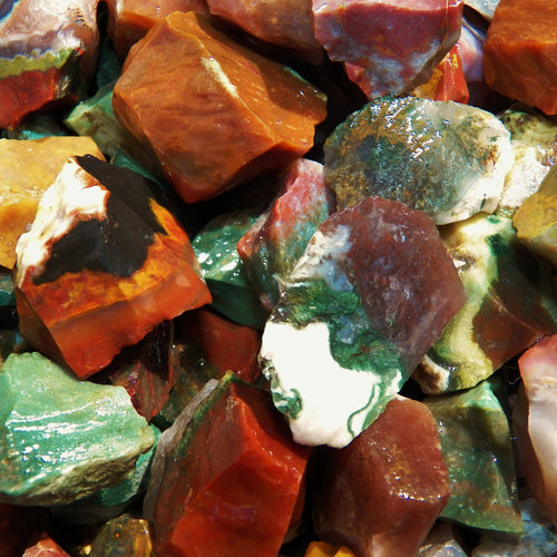 Premium Rock and Gem Tumble Rough for Rock Tumbler-Twin Rocks and Crystals