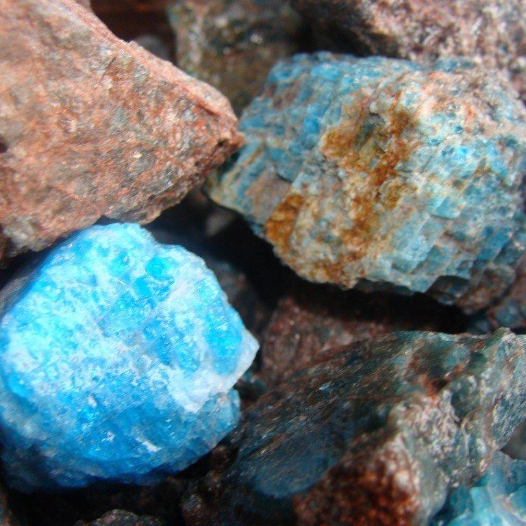 SALE!! Blue Apatite Rough (By the Pound) Twin Rocks and Crystals