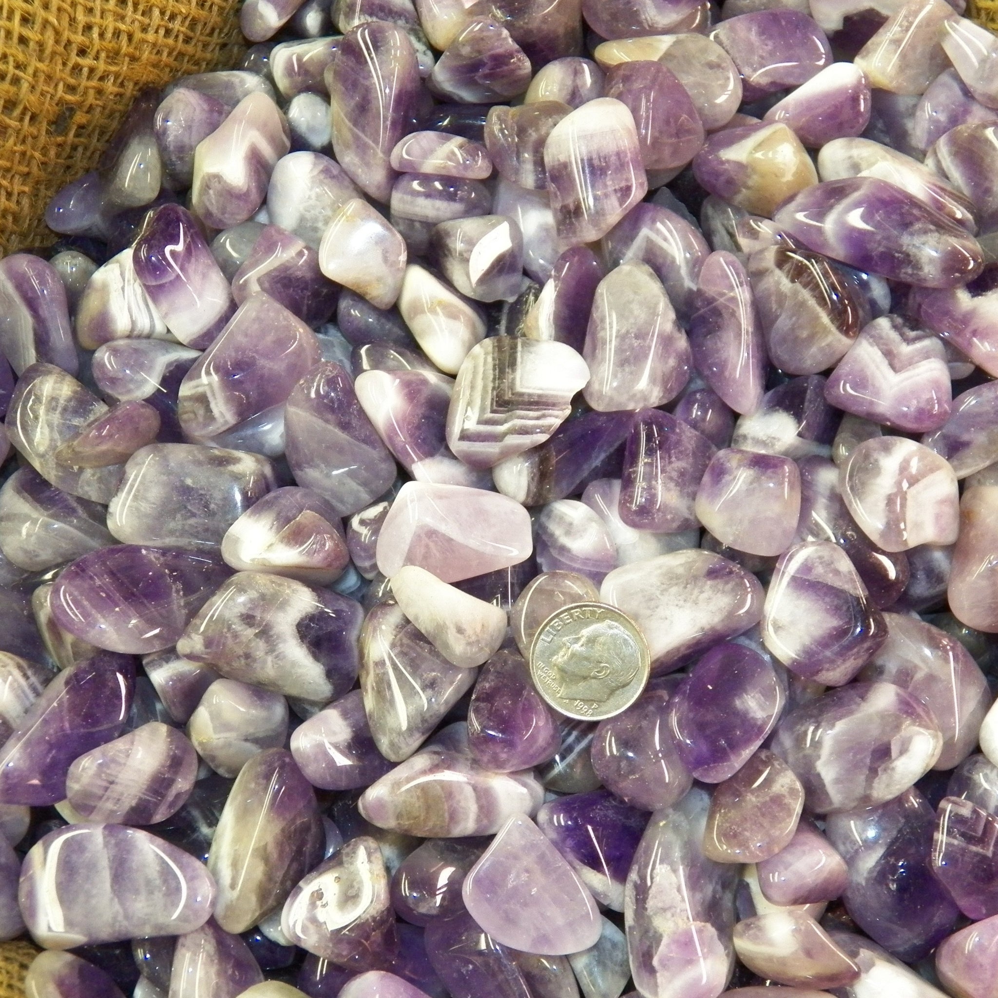 Polished Banded Amethyst 1/2 LB Twin Rocks and Crystals