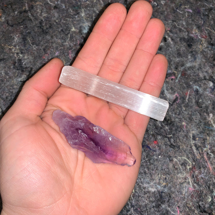 Charged Large Amethyst Points Single Stone