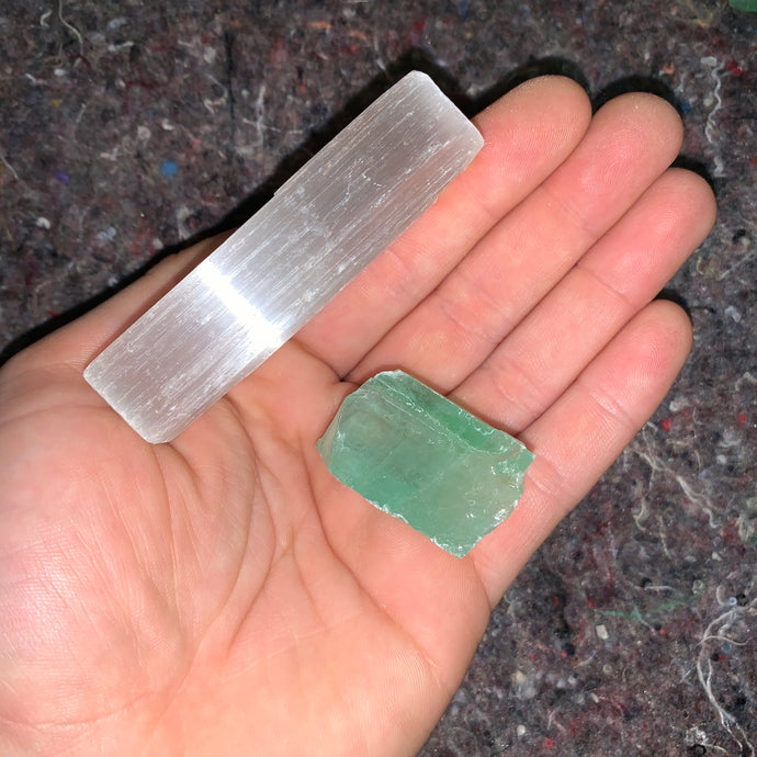 Charged Green Calcite Single Stone