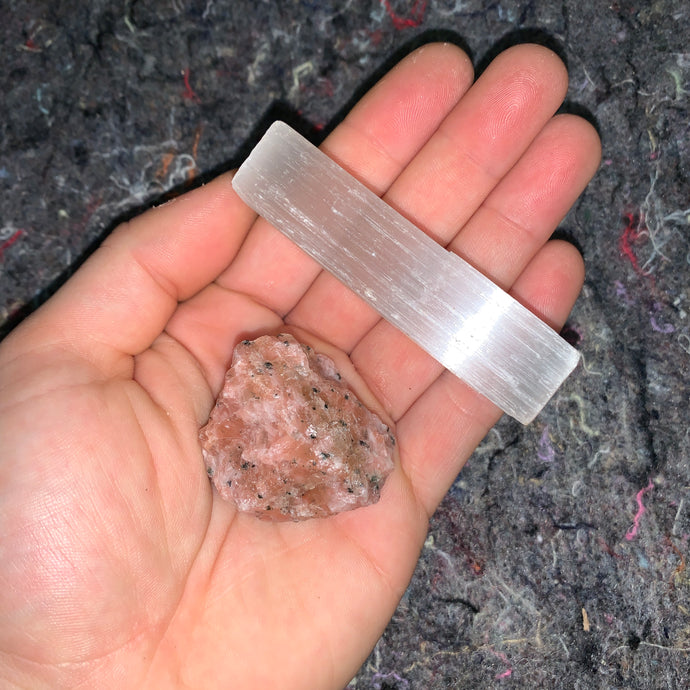 Charged Strawberry Calcite Single Stone