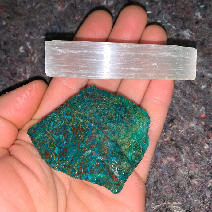 Charged Chrysocolla Turquoise Single Stone
