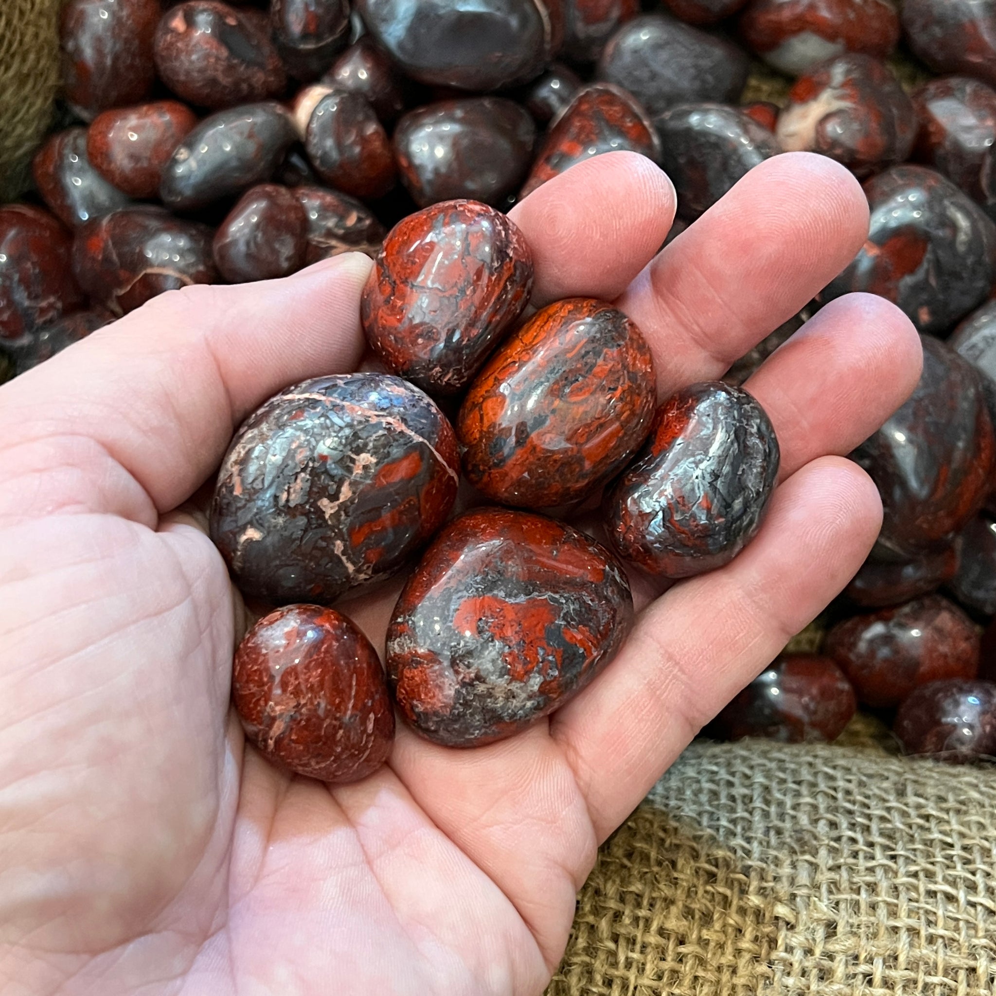Polished Brecciated Jasper (LARGE) - 1/2 LB – Twin Rocks and Crystals