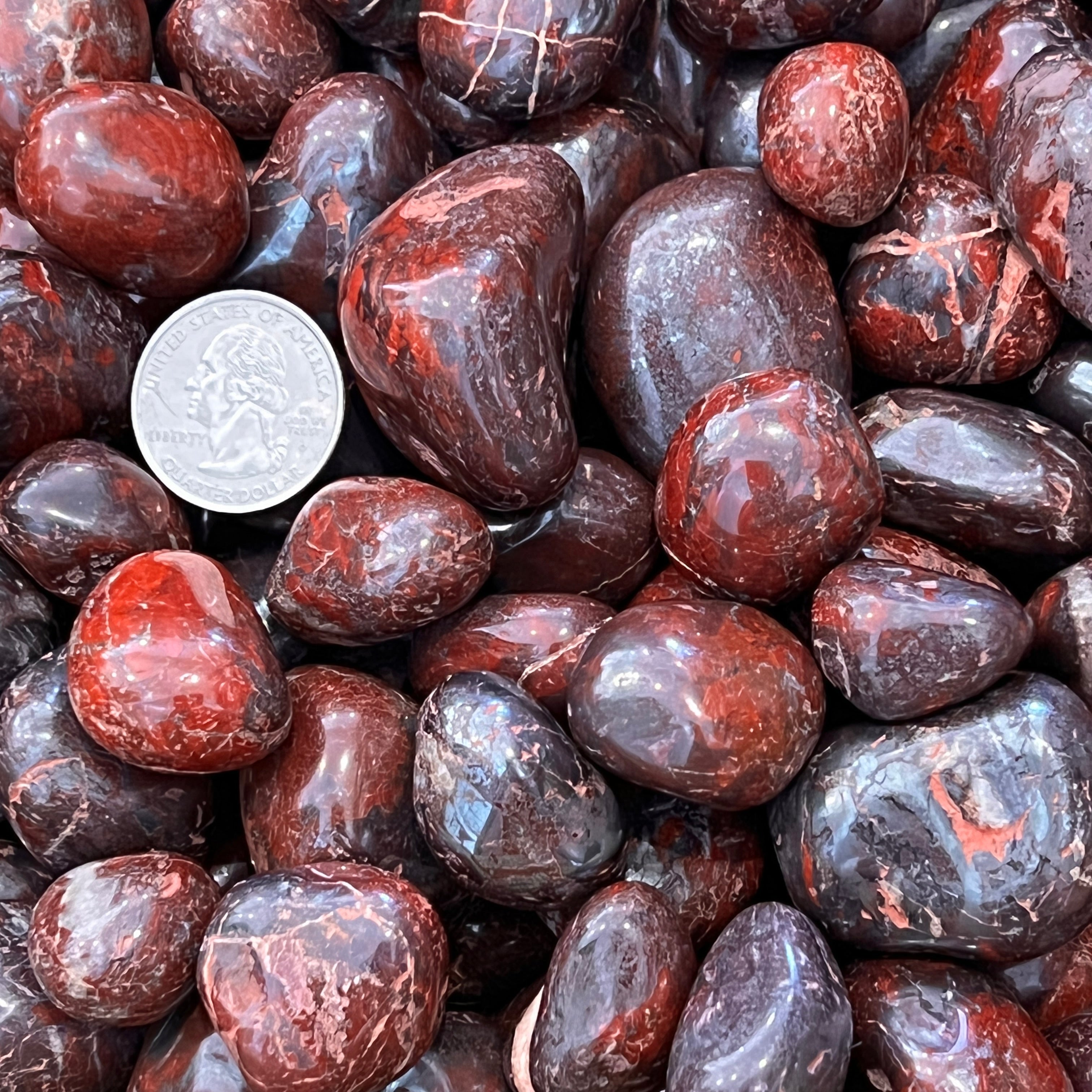 Polished Brecciated Jasper (LARGE) - 1/2 LB – Twin Rocks and Crystals