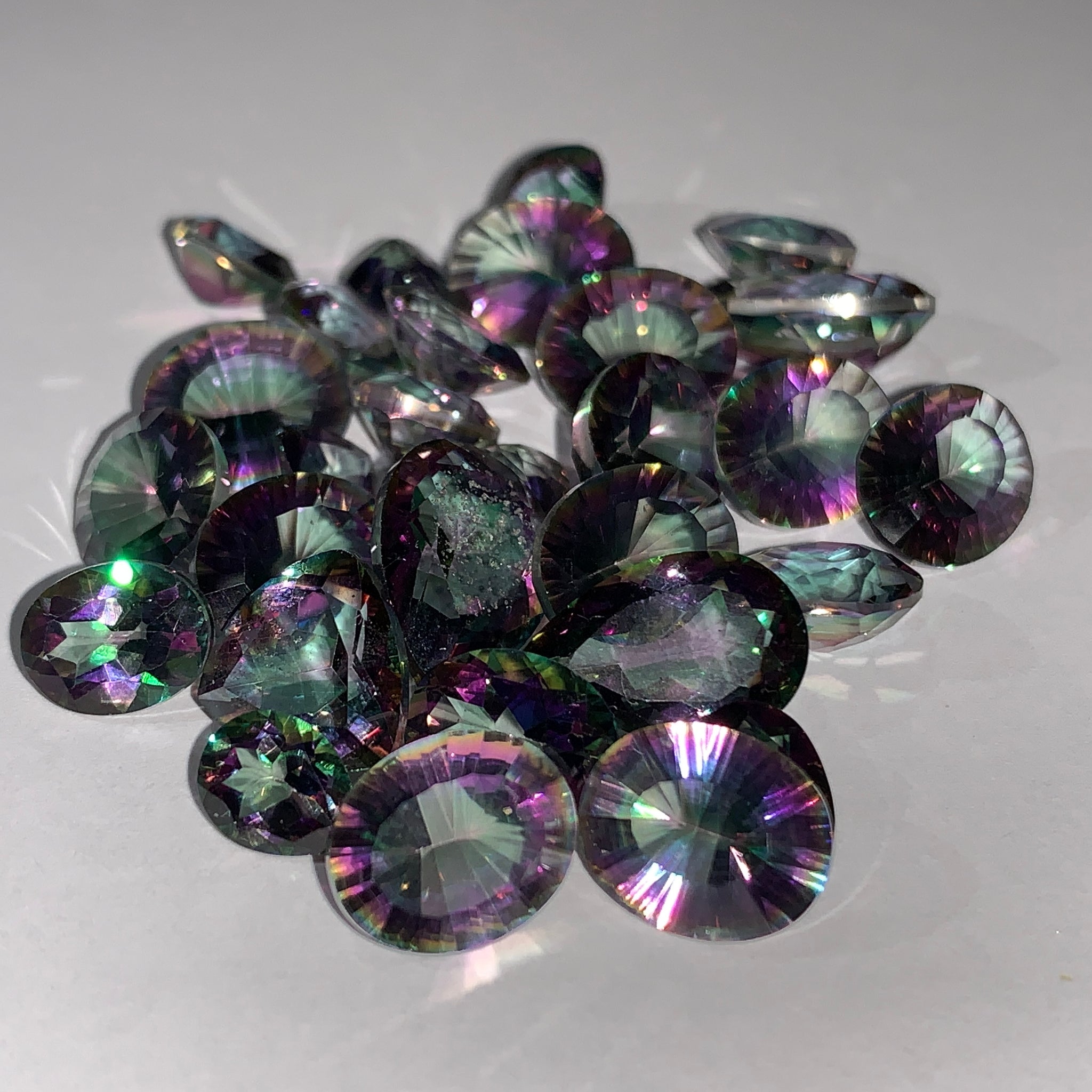 Faceted Mystic Topaz | Twin Rocks and Crystals