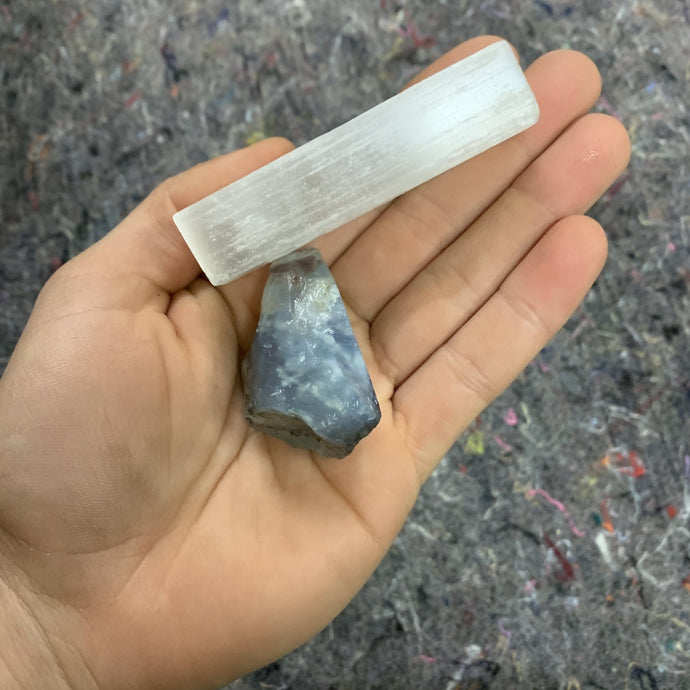 Charged Blue Opal Single Stone