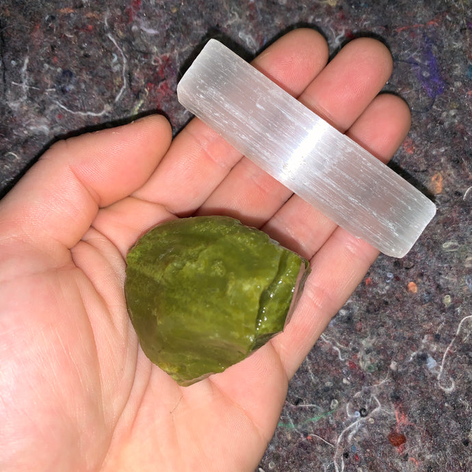 Charged Green Opal Single Stone