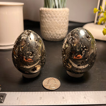 Load image into Gallery viewer, Polished Pyrite Egg Size #2
