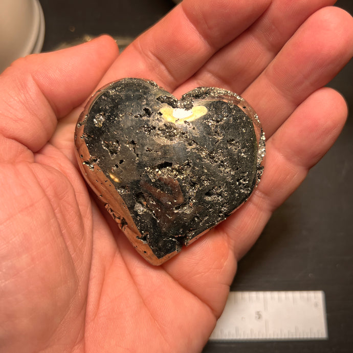 Polished Pyrite Heart Size #2