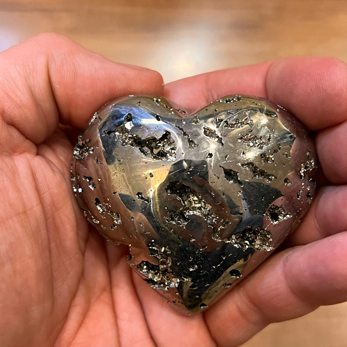 Polished Pyrite Heart Size #3