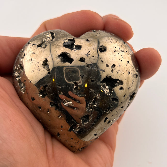 Polished Pyrite Heart Size #4