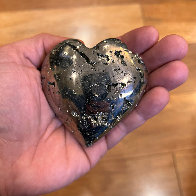 Polished Pyrite Heart Size #5