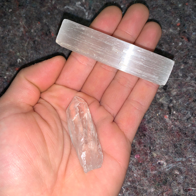 Charged Crystal Points Single Stone