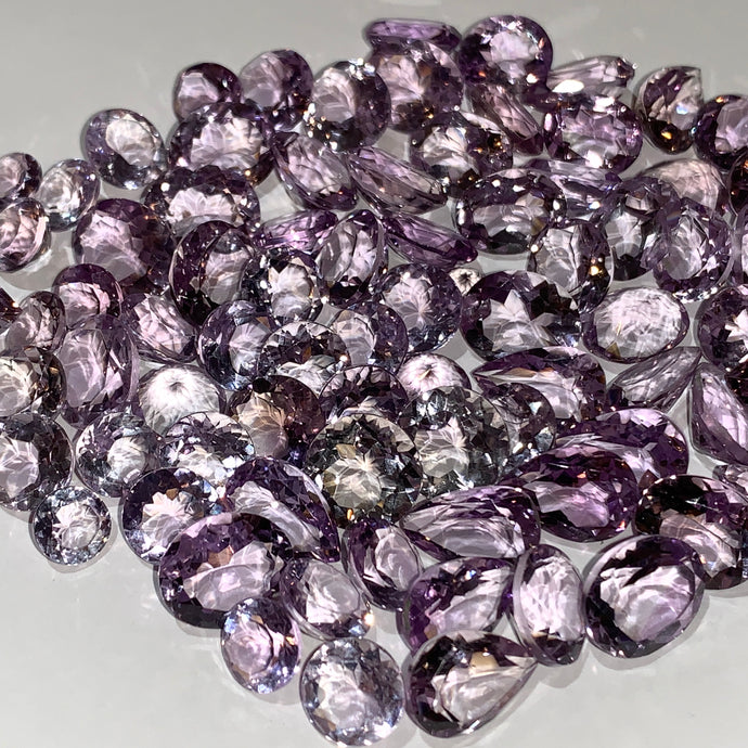 Faceted Rose Amethyst - Mixed Sizes (10 Carat Lot)