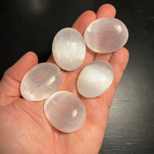 Load image into Gallery viewer, Pack of (5) Selenite Palm Stones
