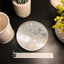 Load image into Gallery viewer, Selenite Tree of Life Charging Plate Large 5&quot;

