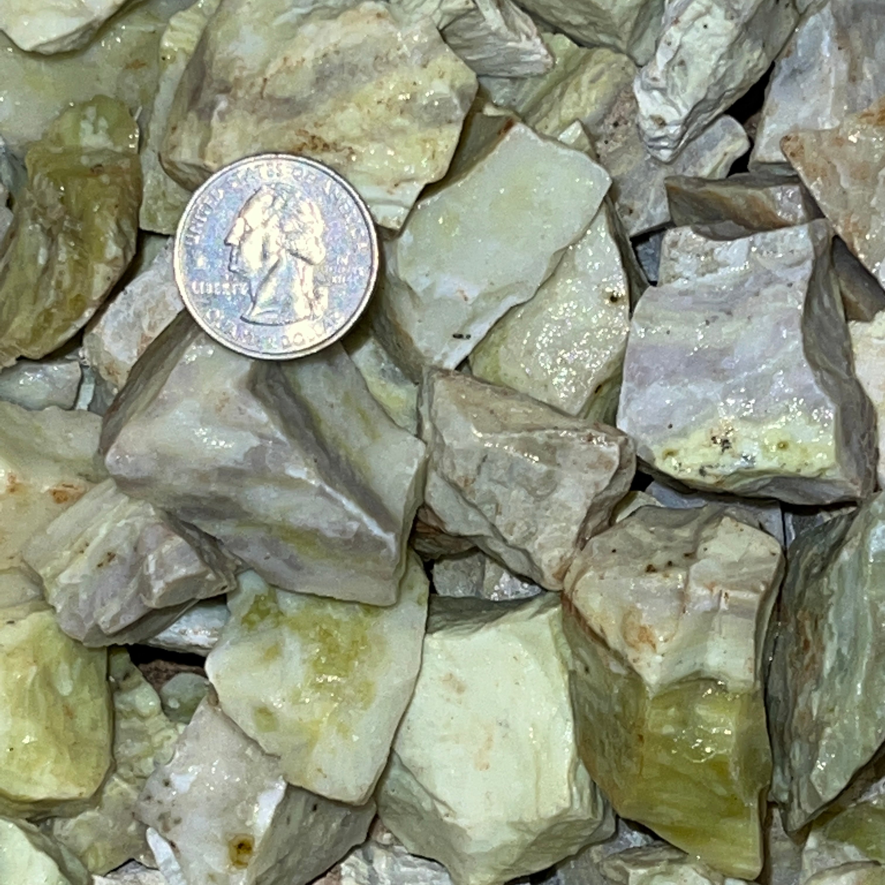 Yellow Serpentine Rough | Twin Rocks and Crystals