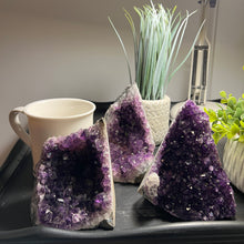 Load image into Gallery viewer, Amethyst Cut Base Size 3 (1.3 - 1.8 lbs) Amethyst Druze Geode - Home Decor

