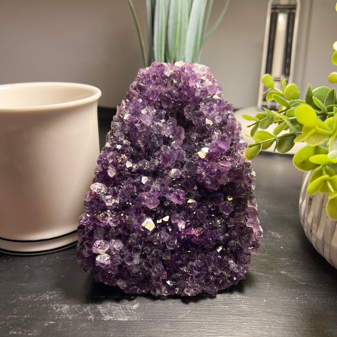 MOTHER'S DAY Sale!! Amethyst Cut Base Size 4 (1.8 - 2.5 lbs) Amethyst Druze Geode - Home Decor