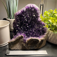 Load image into Gallery viewer, Amethyst Cut Base Size 6 (3.5 - 5.5 lbs) Amethyst Druze Geode - Home Decor
