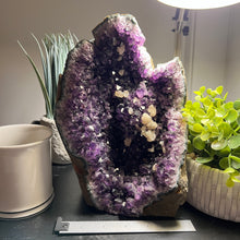 Load image into Gallery viewer, MOTHER&#39;S DAY Sale!! Amethyst Cut Base Size 7 (6 - 8 lbs) Amethyst Druze Geode - Home Decor
