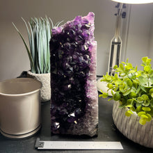 Load image into Gallery viewer, MOTHER&#39;S DAY Sale!! Amethyst Cut Base Size 7 (6 - 8 lbs) Amethyst Druze Geode - Home Decor
