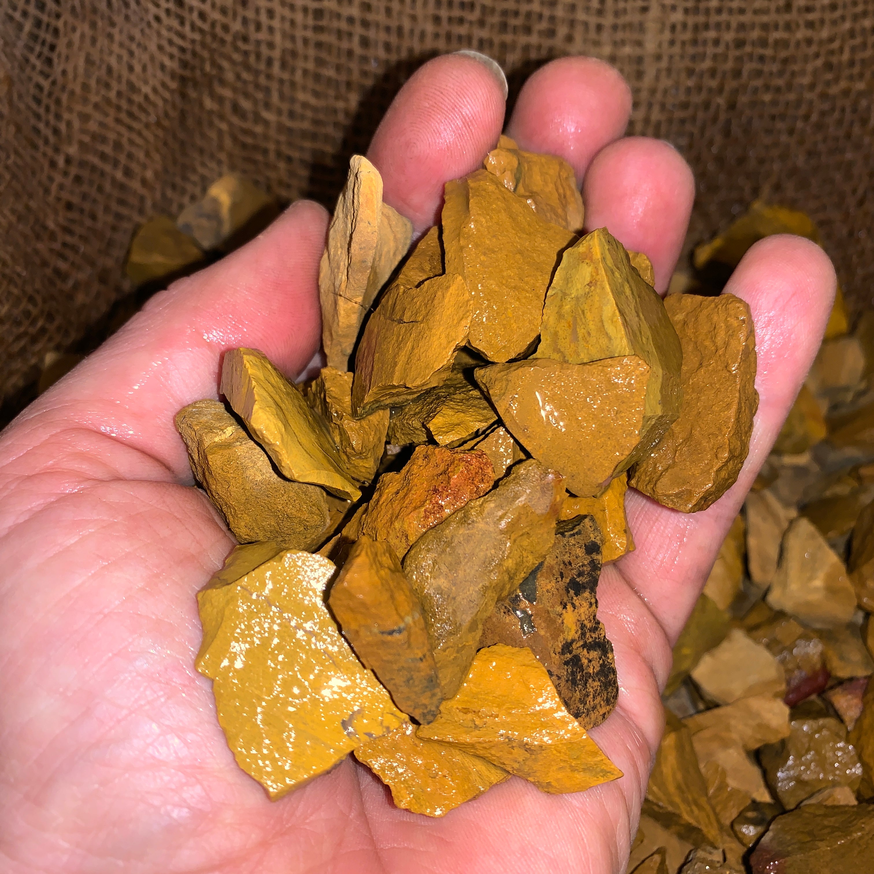 Yellow Jasper Medium Tumbled Stone - Mystic Valley