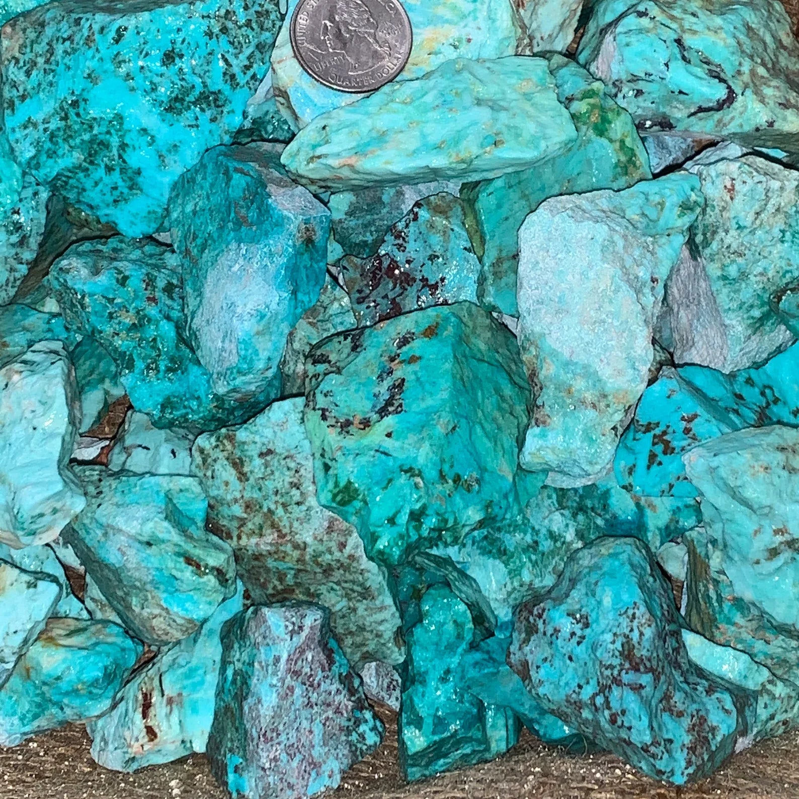 Natural Turquoise Rough By the Pound Twin Rocks and Crystals