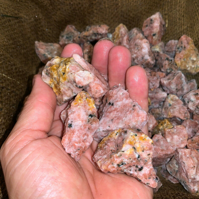 Strawberry Calcite Rough (By the Pound)